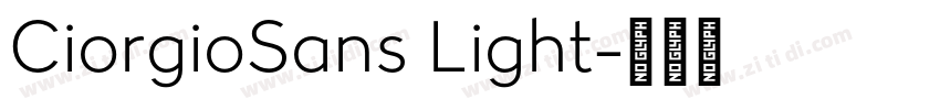 CiorgioSans Light字体转换
